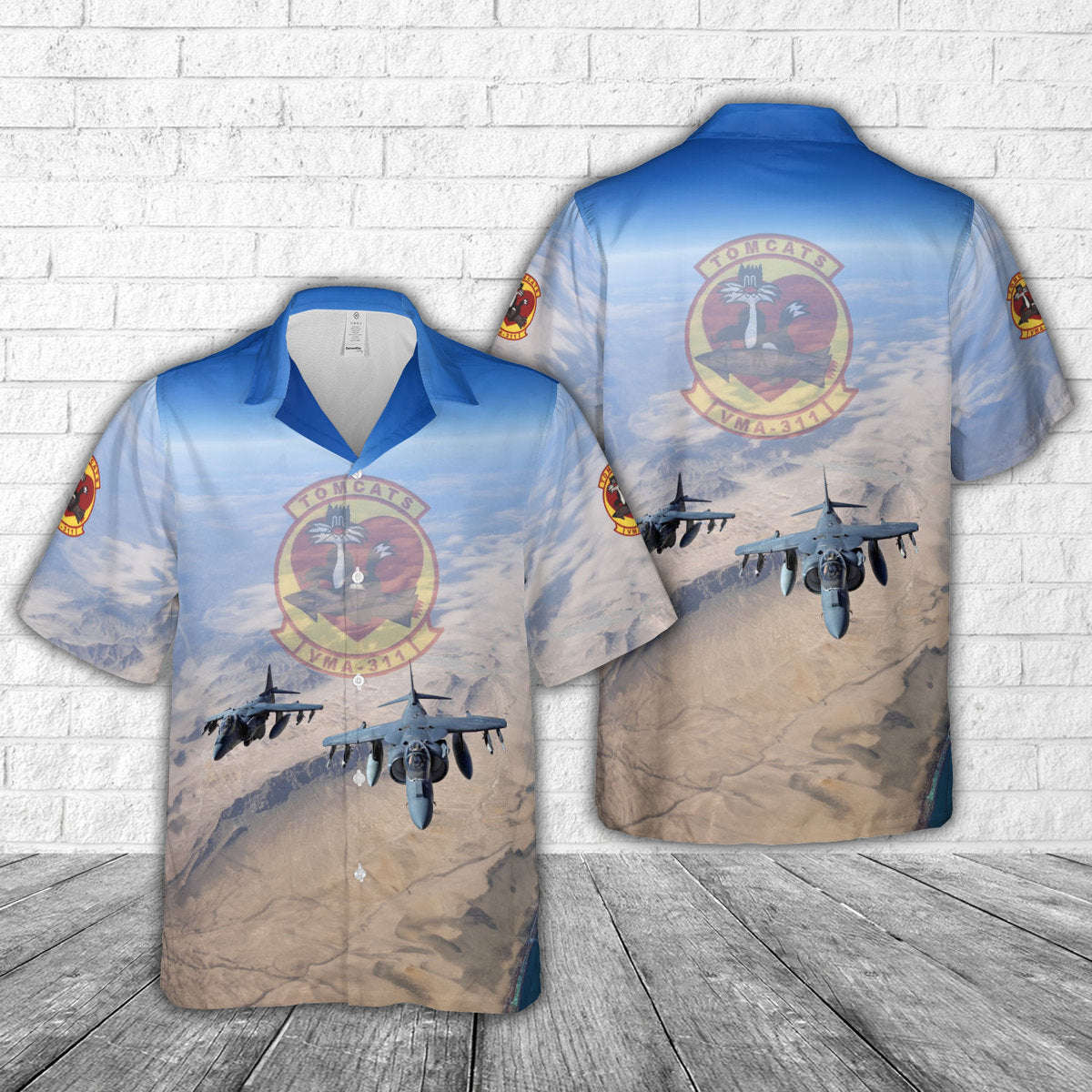 USMC Marine Fighter Attack Squadron 311 AV-8B Harrier II Hawaiian Shirt Gift for Men Dad Father Gift for Men Dad Father