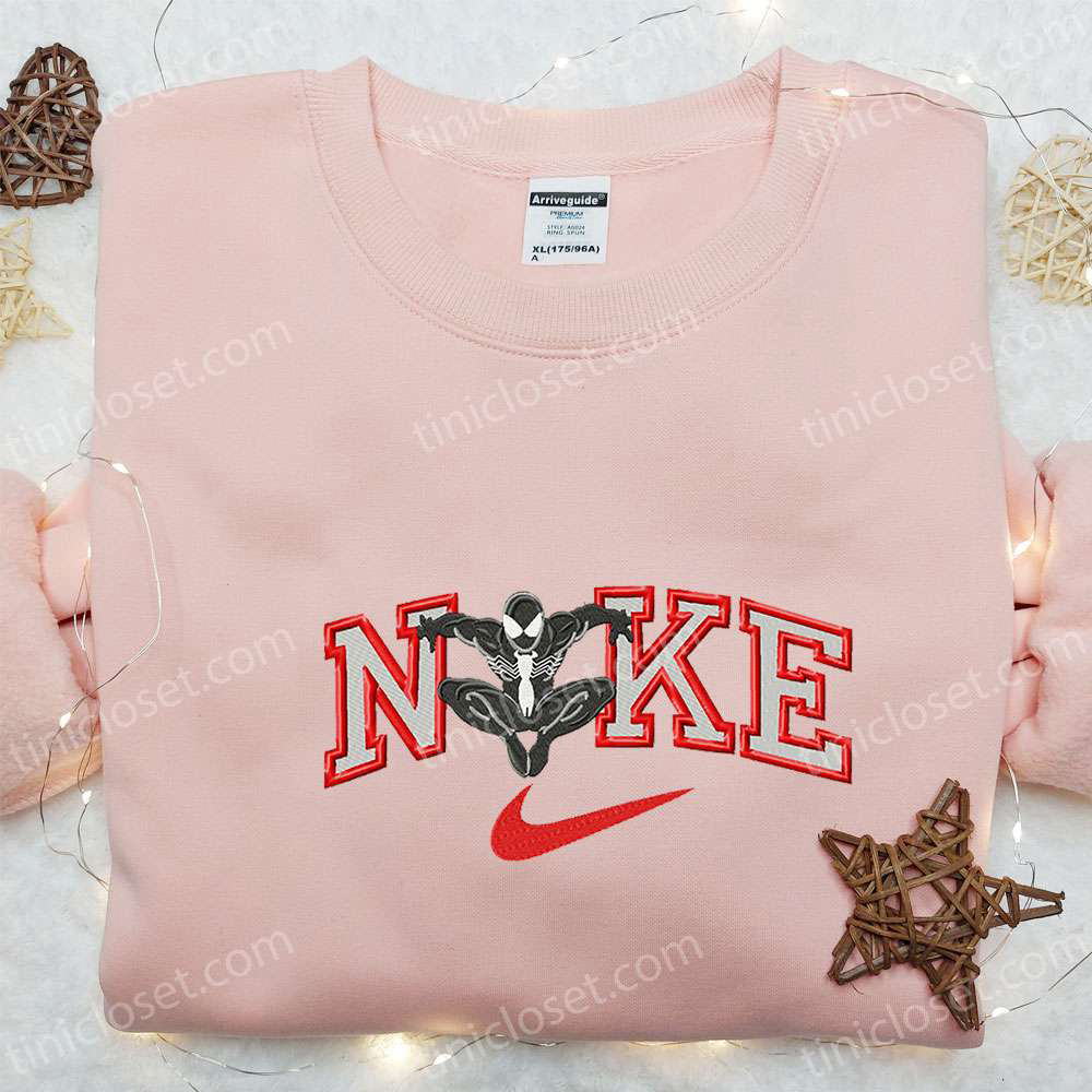 Venom x Swoosh Movie Embroidered Hoodie & Marvel Cinematic Universe Shirt: Best Family Gift Ideas