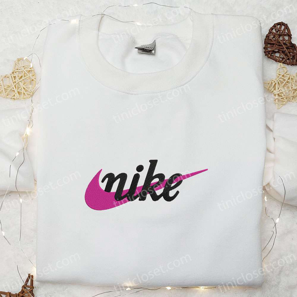 Vintage Swoosh x Nike Embroidered Sweatshirt: Best Nike Inspired Shirt Perfect Gift for Family