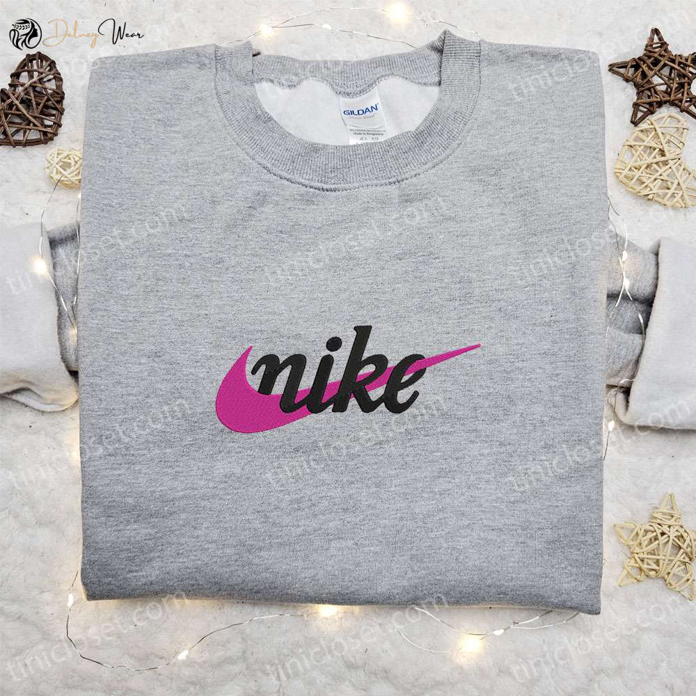 Vintage Swoosh x Nike Embroidered Sweatshirt: Best Nike Inspired Shirt Perfect Gift for Family