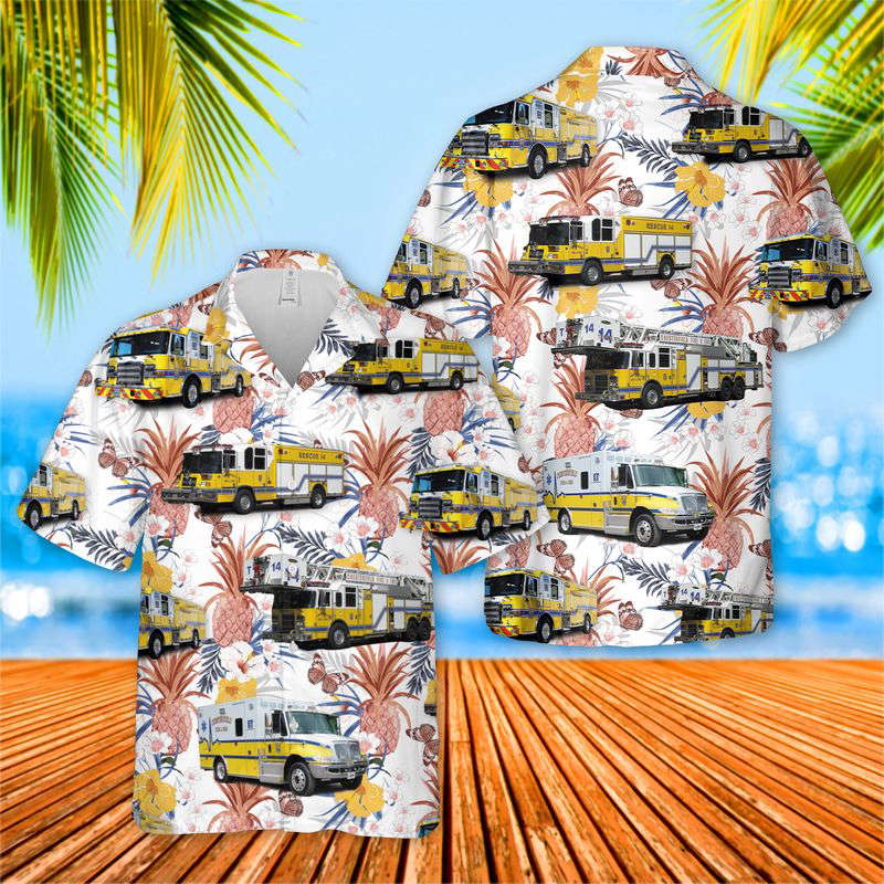 Virginia Chesterfield County Fire And EMS Hawaiian Shirt Gift for Men Dad Father Gift for Men Dad Father