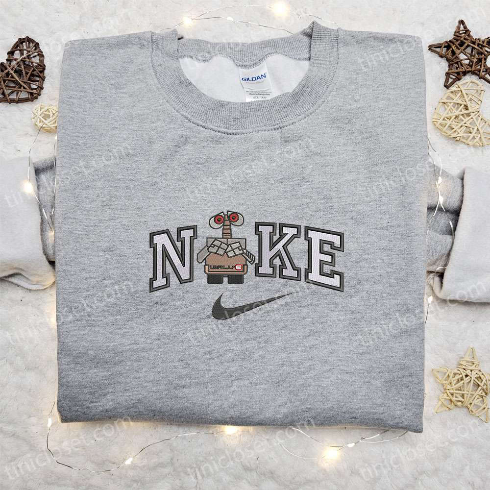 Wall-E x Nike Cartoon Embroidered Sweatshirt: Disney Characters Hoodie – Best Birthday Gift Ideas