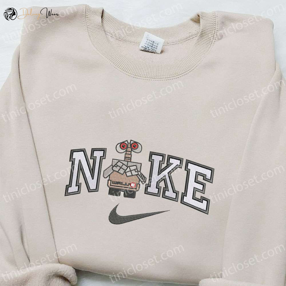 Wall-E x Nike Cartoon Embroidered Sweatshirt: Disney Characters Hoodie – Best Birthday Gift Ideas