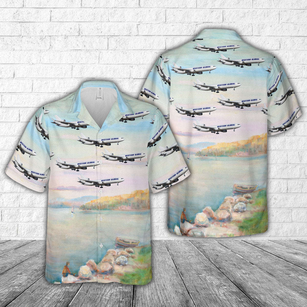 Western Global Airlines McDonnell Douglas MD-11(F) N545JN Hawaiian Shirt Gift for Men Dad Father Gift for Men Dad Father