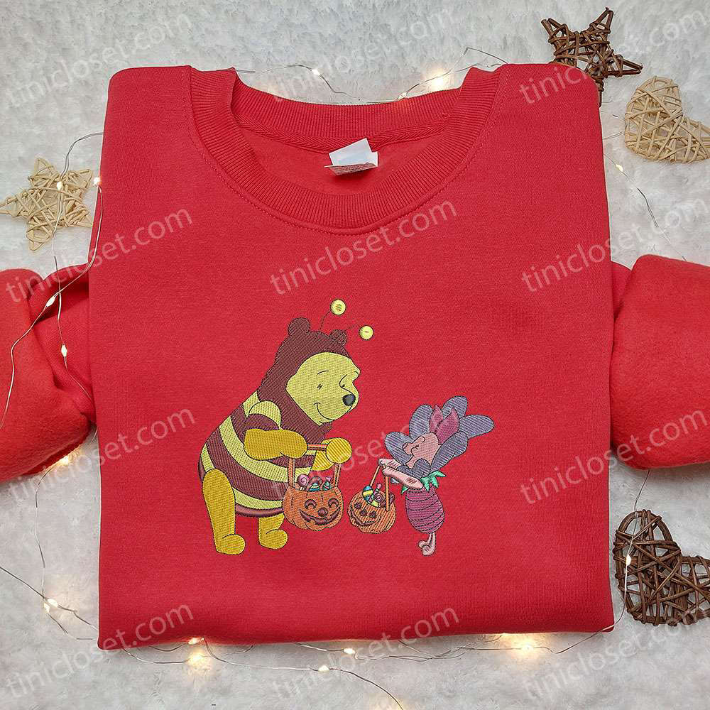 Winnie The Pooh & Piglet Halloween Sweatshirt: Disney Cartoon Hoodie Best Gift Idea