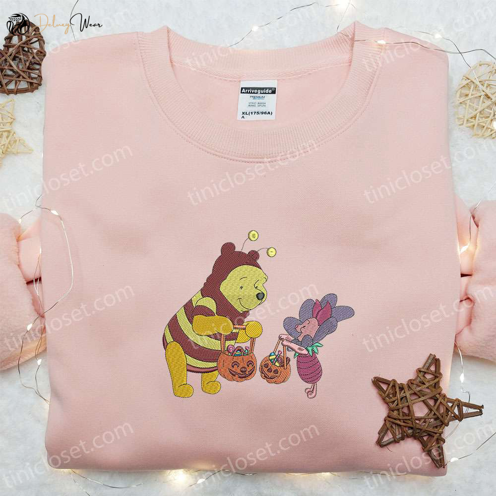 Winnie The Pooh & Piglet Halloween Sweatshirt: Disney Cartoon Hoodie Best Gift Idea