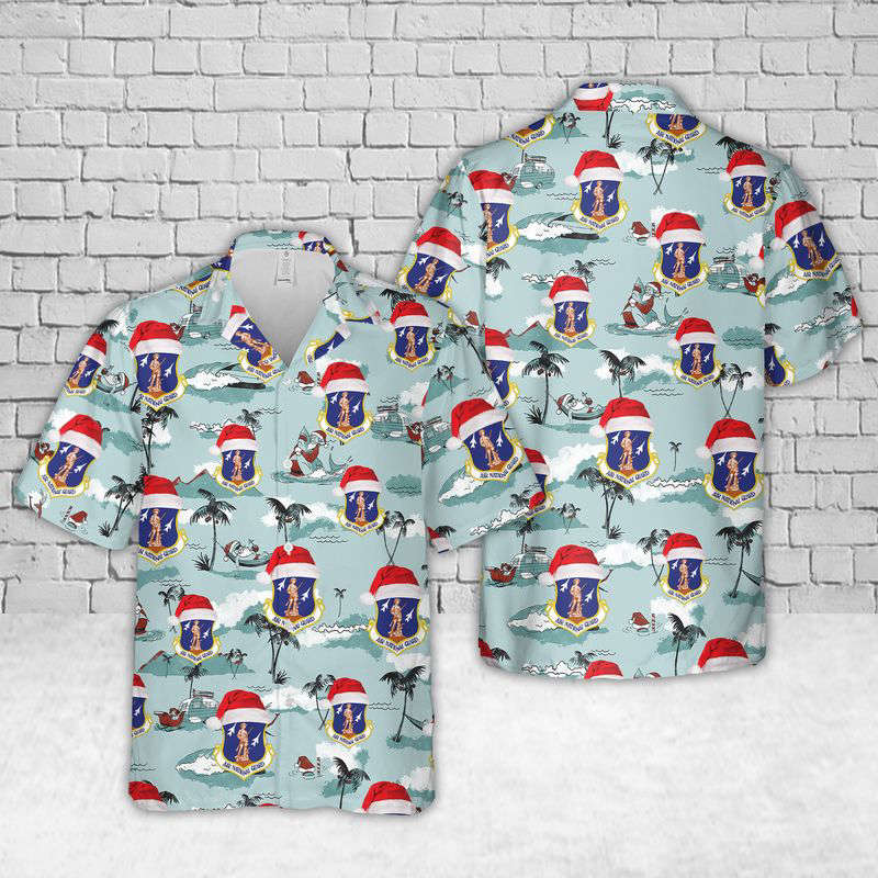 Wisconsin Air National Guard Christmas Hawaiian Shirt Gift for Men Dad Father Gift for Men Dad Father