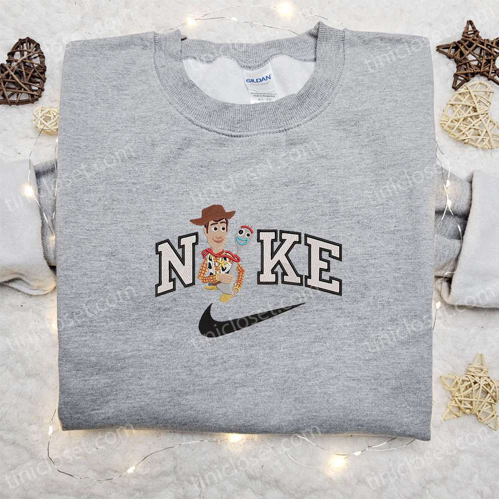 Woody Horse x Nike Cartoon Embroidered Sweatshirt Disney Characters Shirt Family Gift Ideas