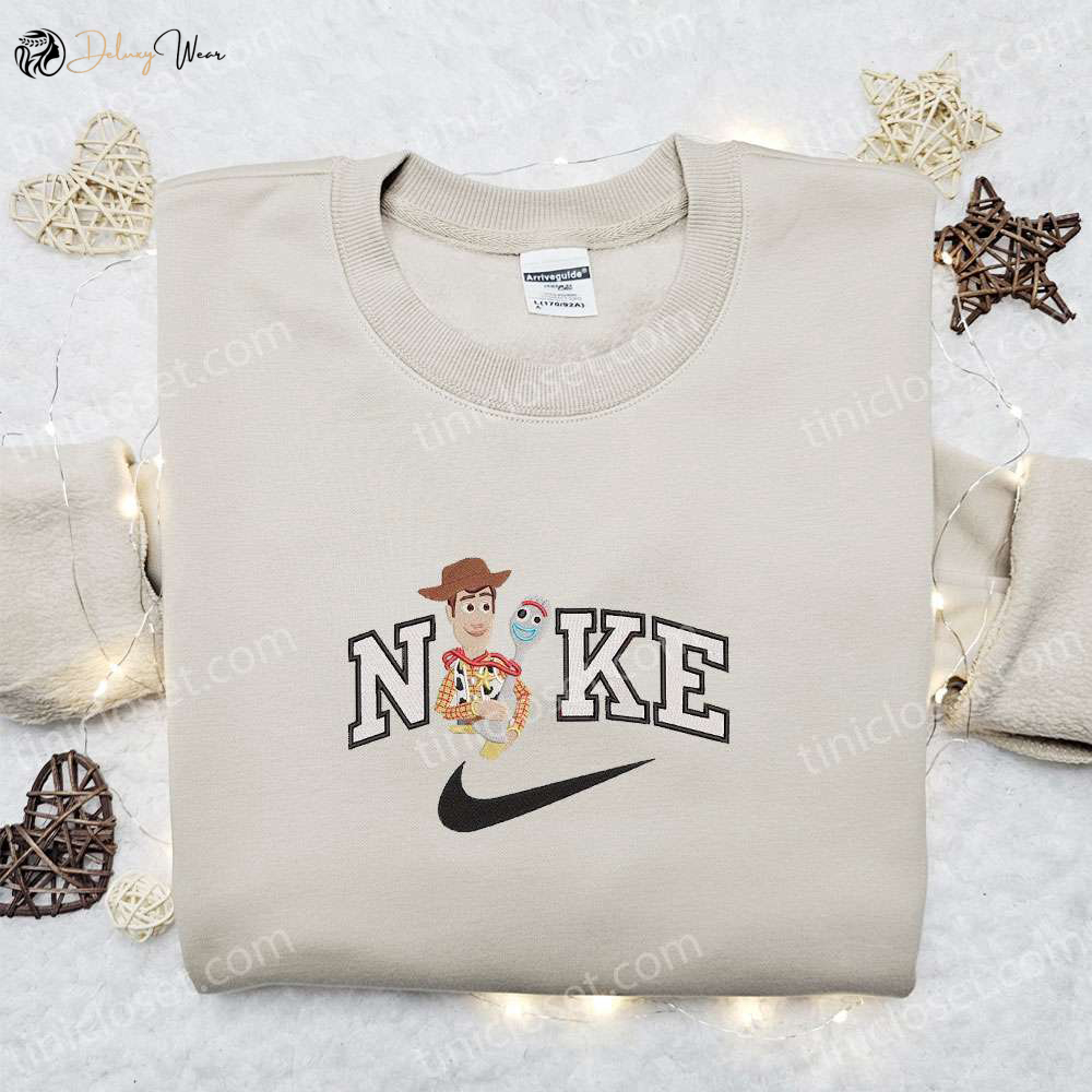 Woody Horse x Nike Cartoon Embroidered Sweatshirt Disney Characters Shirt Family Gift Ideas