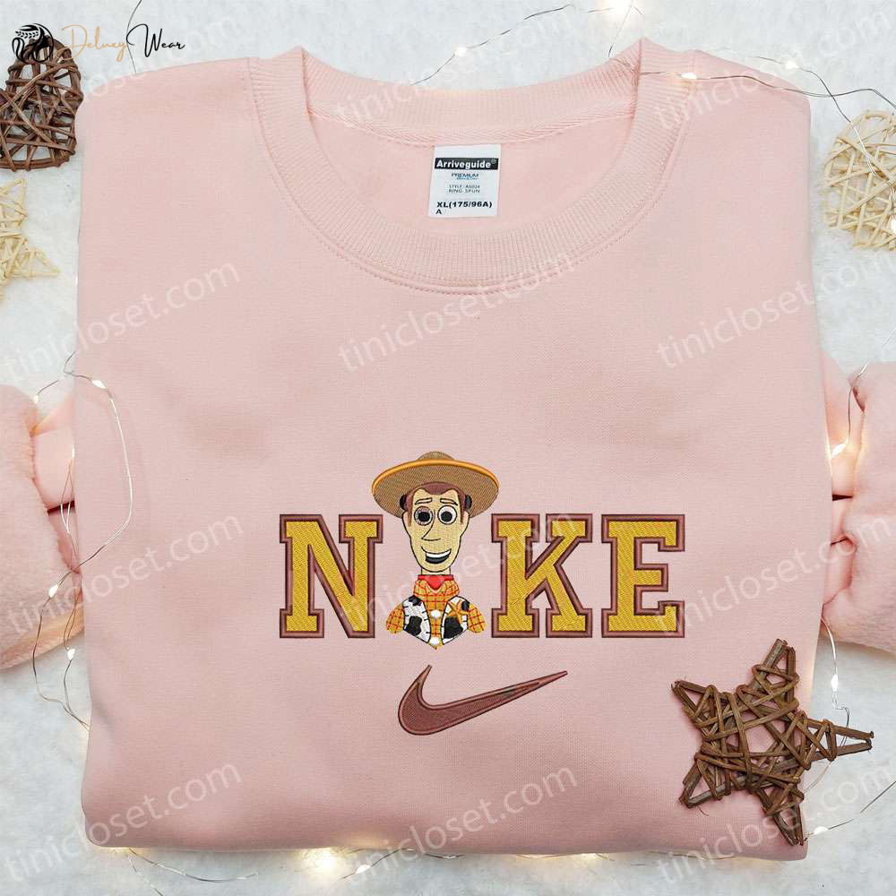 Disney Woody x Swoosh Cartoon Embroidered Hoodie & Shirt: Best Family Gift Ideas