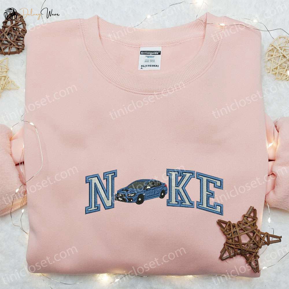 Transportation Embroidered Hoodie: Wrx Car x Nike Sweatshirt – The Perfect Birthday Gift for Family
