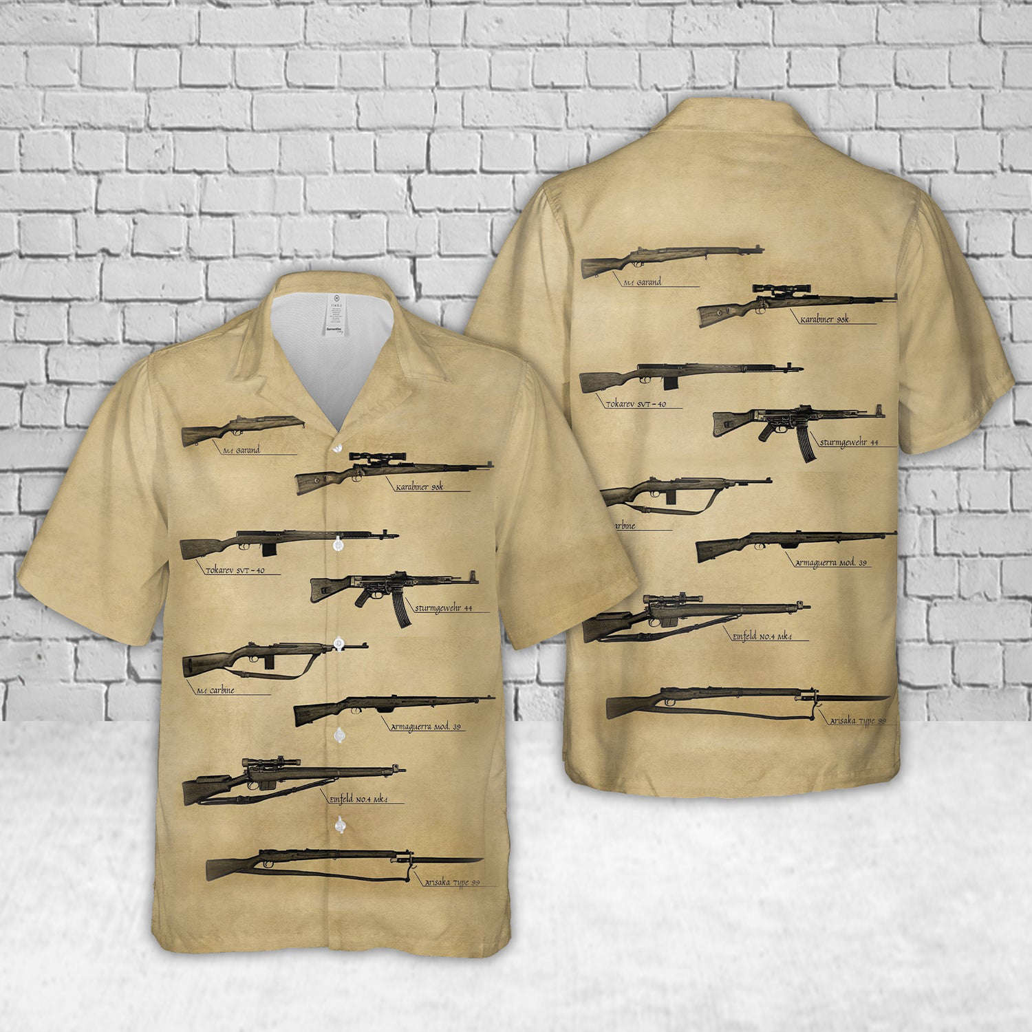 WWII RIFLES Hawaiian Shirt Gift for Men Dad Father Gift for Men Dad Father