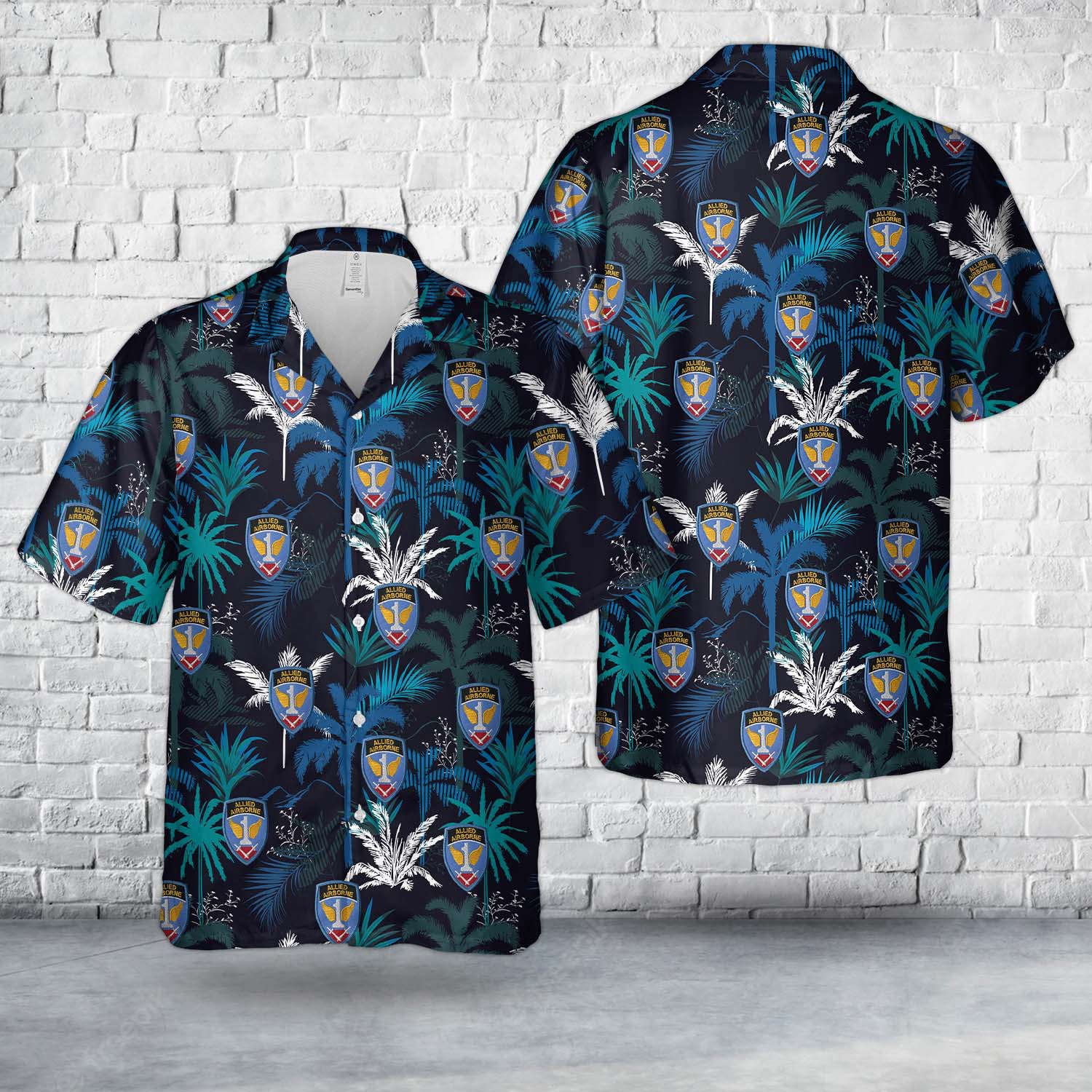 WWII US 1st Allied Airborne Paratrooper Hawaiian Shirt Gift for Men Dad Father Gift for Men Dad Father