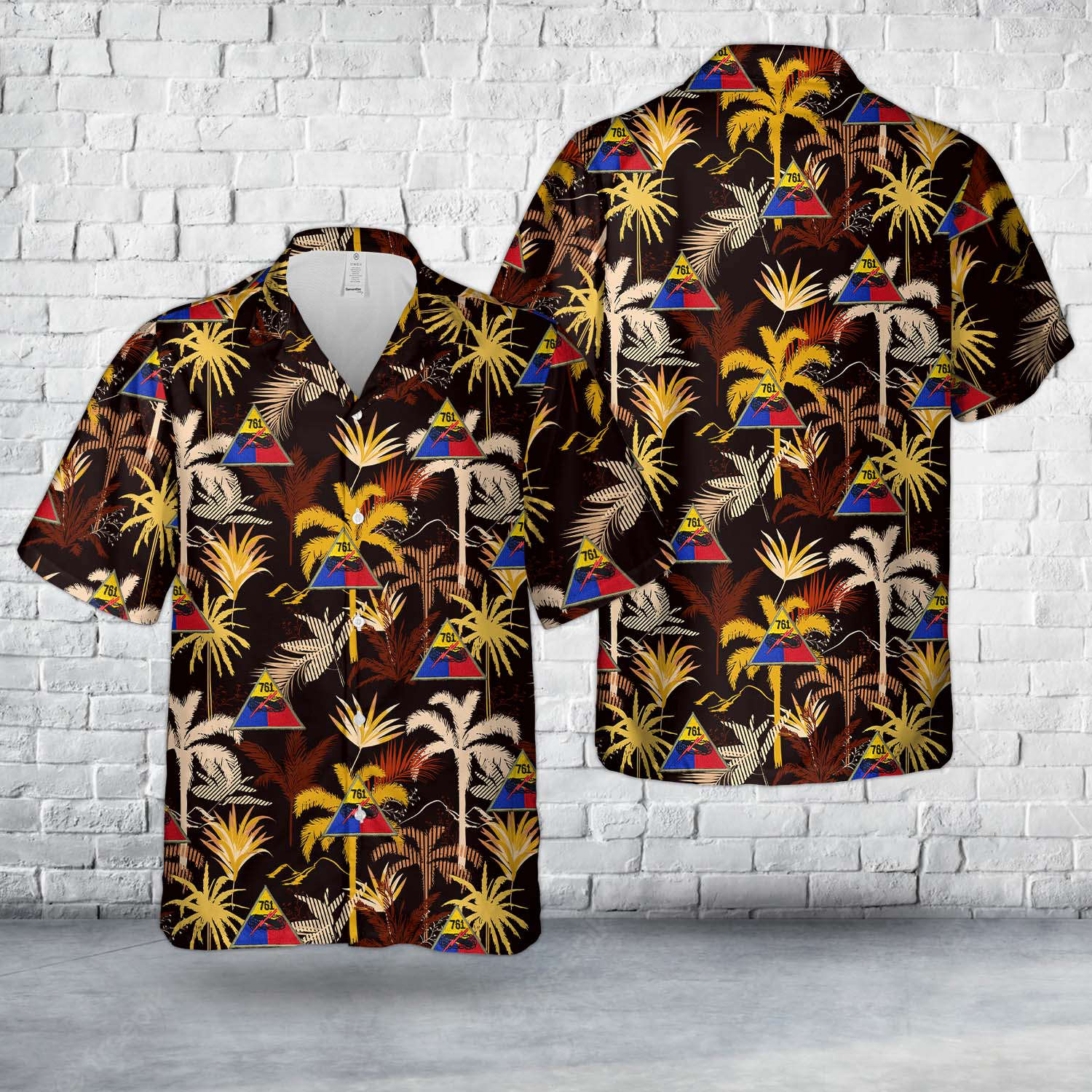 WWII US Army 761st Armor Tank Regiment Hawaiian Shirt Gift for Men Dad Father Gift for Men Dad Father