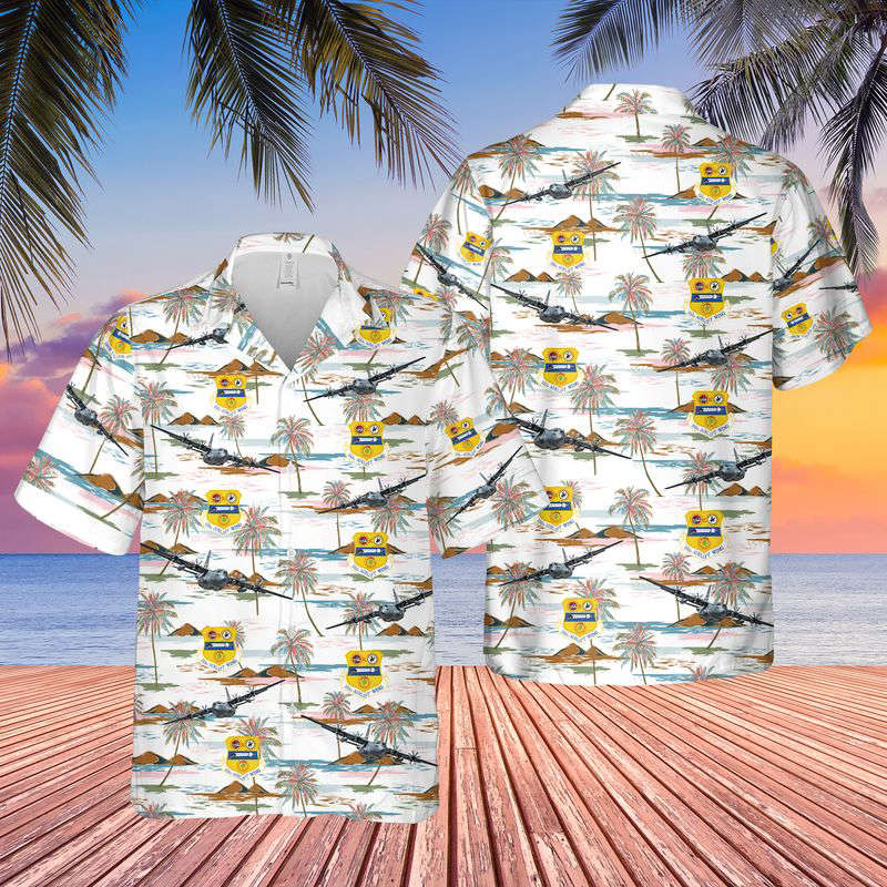 Wyoming Air National Guard 153d Air Lift Wing C-130H Hercules Hawaiian Shirt Gift for Men Dad Father Gift for Men Dad Father