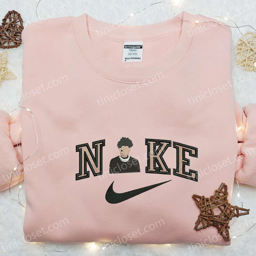 Stylish Young Boy x Nike Embroidered Sweatshirt Celebrity Shirt Custom T-Shirt