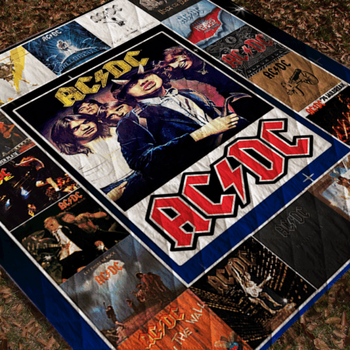 Rock Your Home Decor with AcDc 3 Quilt Blanket: Perfect Gift for Fans