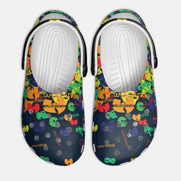 Colorful Wu-Tang Clan Logo Clogs Shoes, Gift For Fans Of Wu-Tang Clan Slippers