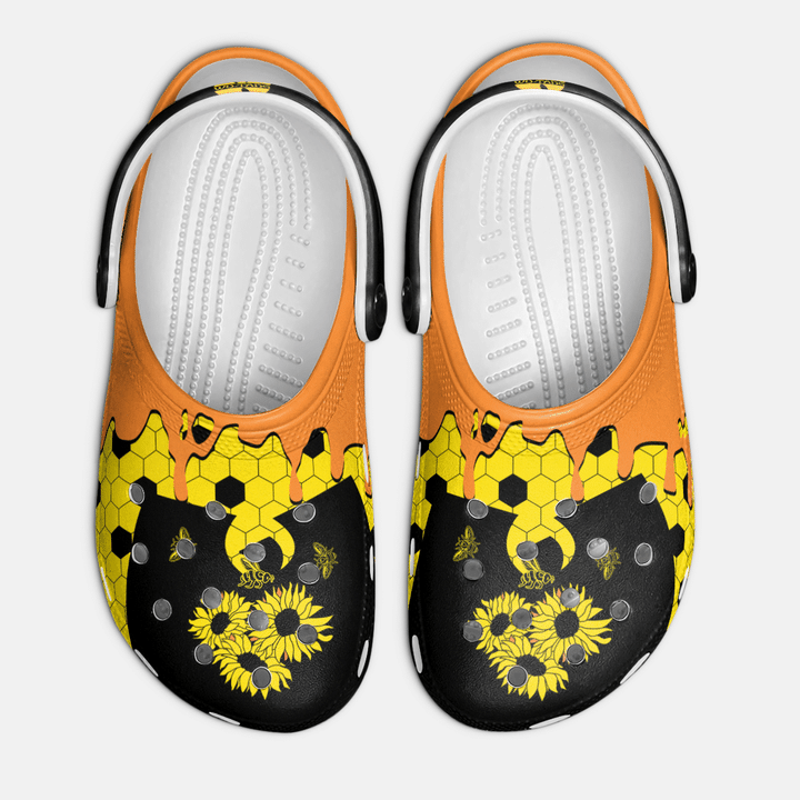 Wu-Tang Clan Logo Bee Floral Clogs Shoes, Gift For Fans Of Wu-Tang Clan Slippers
