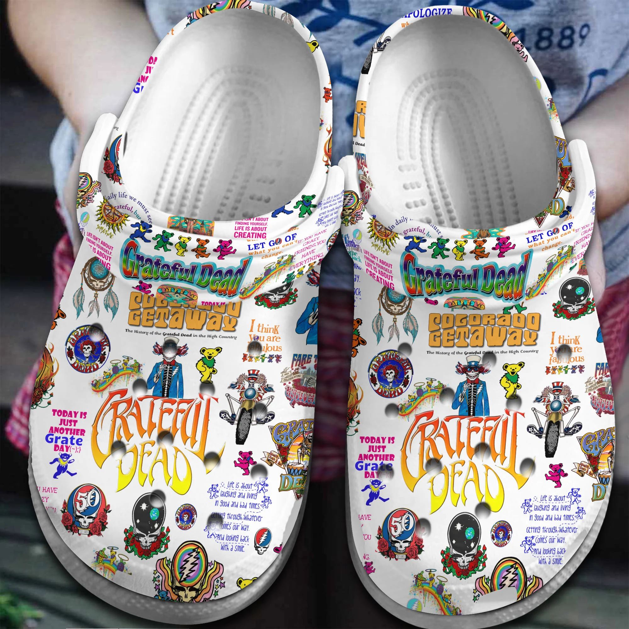 Limited Edition Grateful Dead  Music Clogs, Gift For Fans Of Grateful Dead Music Band
