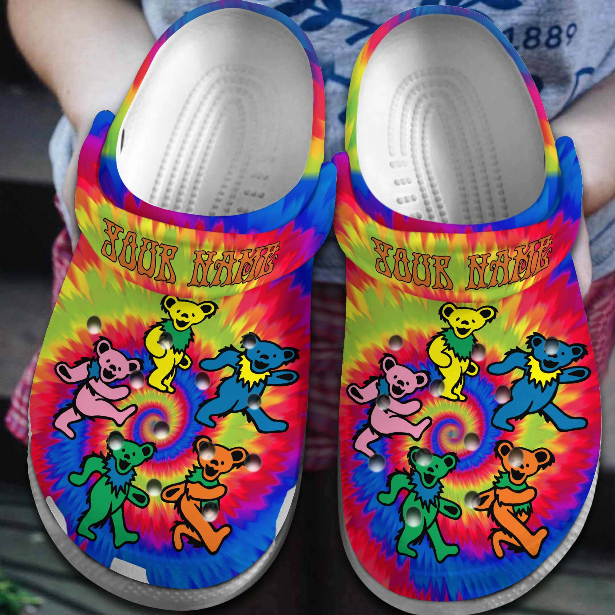 Dancing Bears Grateful Dead Music Band Unisex Clogs