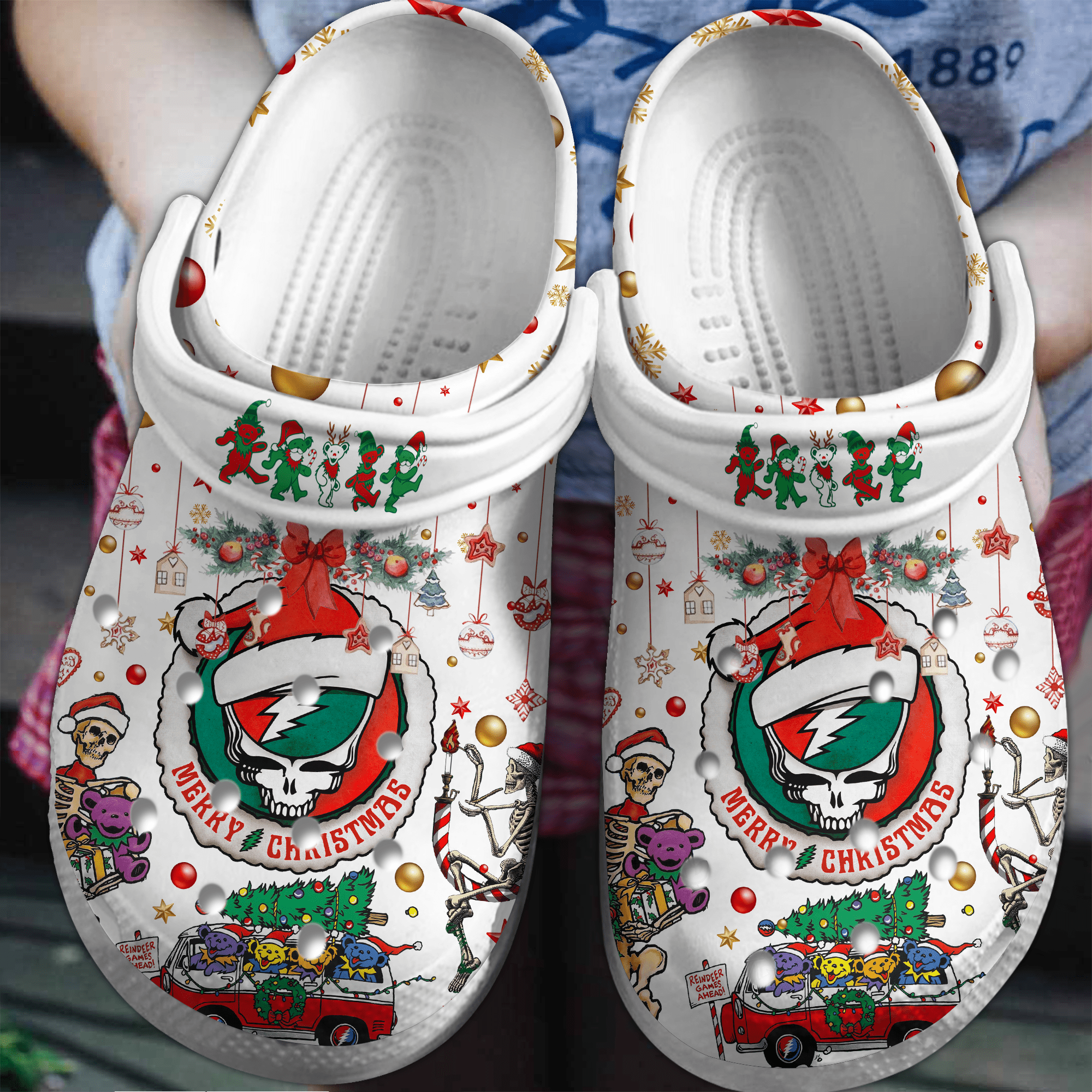 Exclusive Grateful Dead Music Christmas Clogs For Kids And Adults