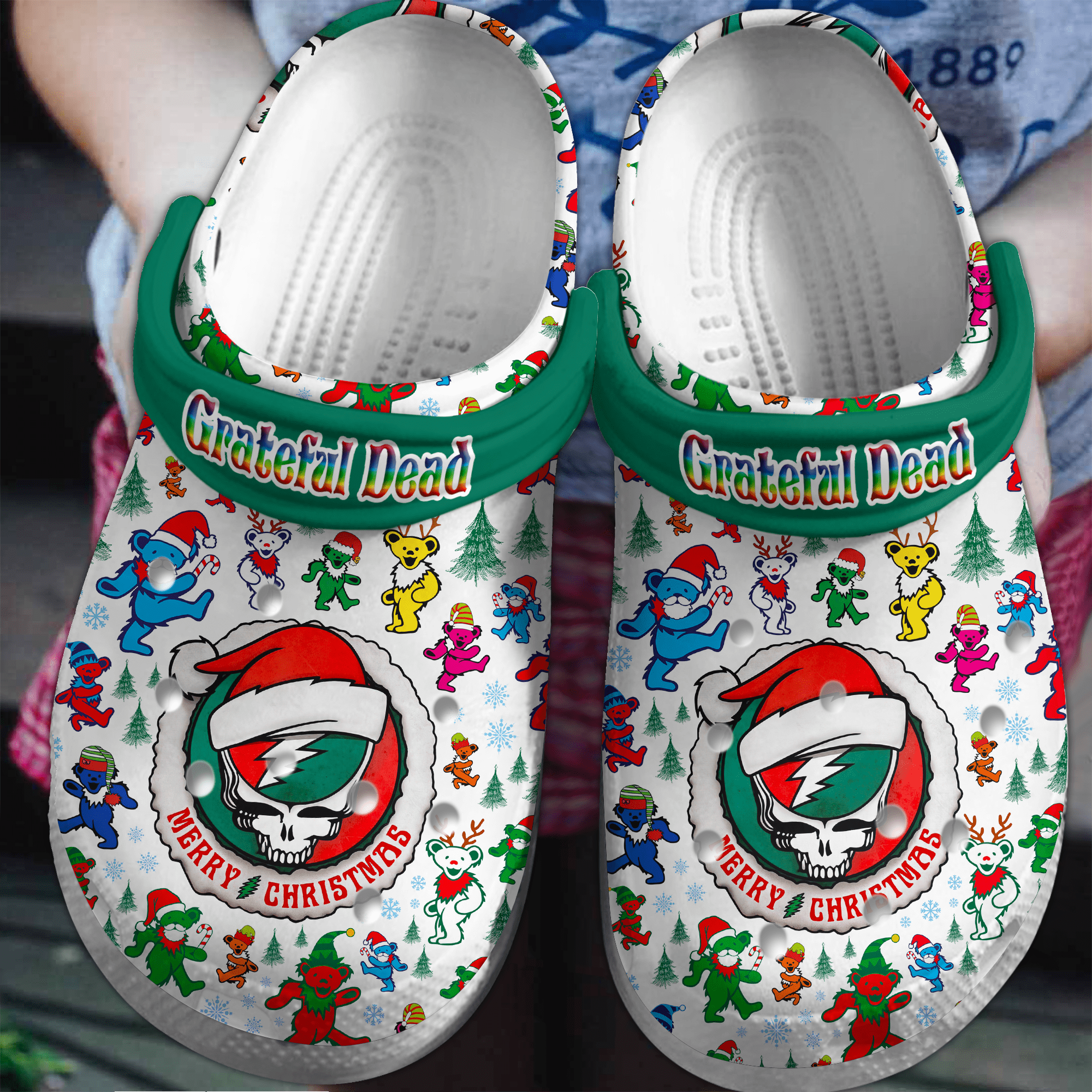 Grateful Dead Merry Christmas Classic Clogs For Kids And Adults
