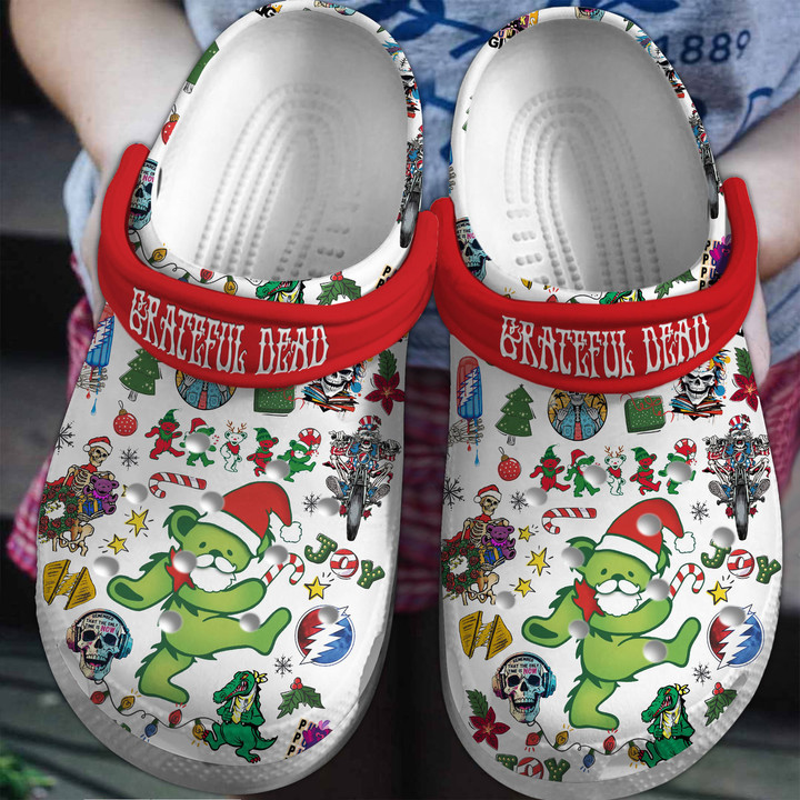 Grateful Dead Christmas Dancing Bears Classic Clogs For Kids And Adults