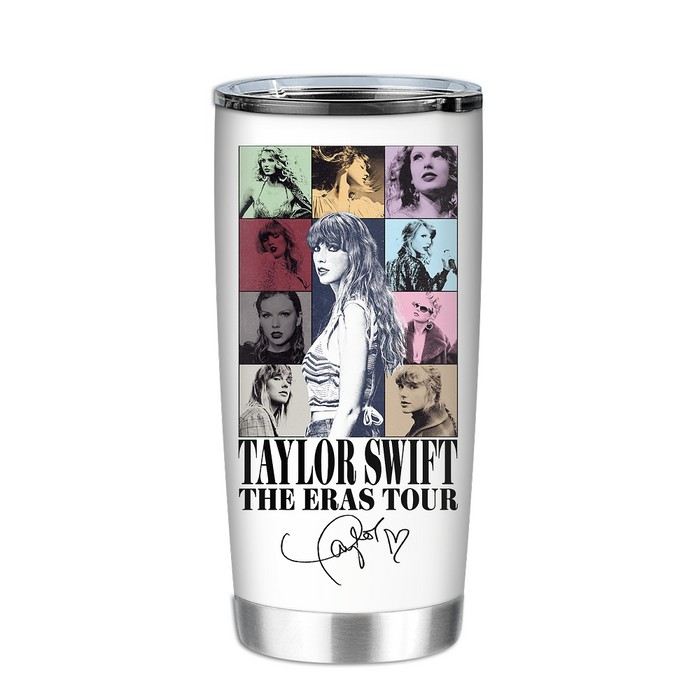 Taylor Swift Eras Tour Stainless Steel Tumbler – Enjoy Concert Memories in Style!