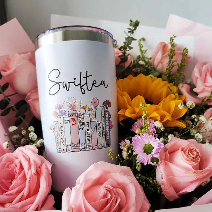 Get Your Swiftea Stainless Steel Tumbler – Perfect Taylor Swift Fan Merchandise!