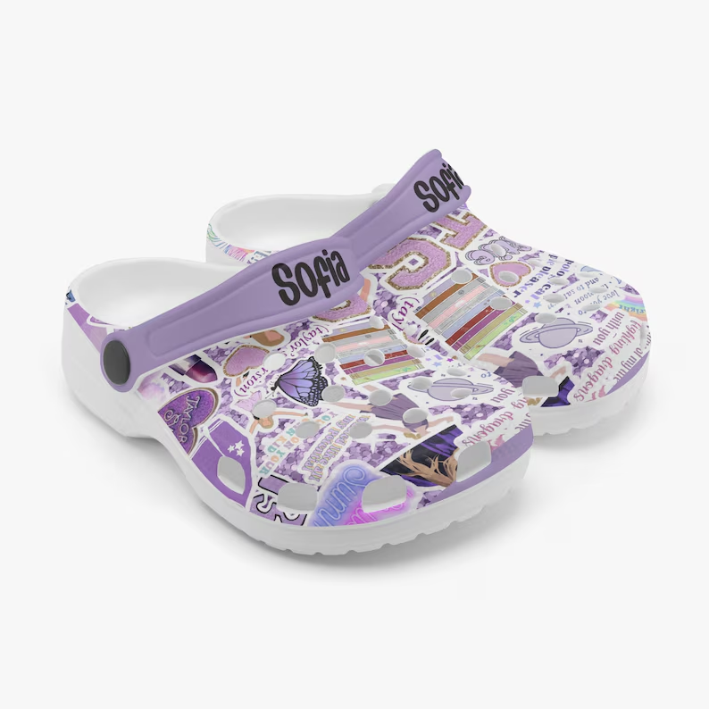 Taylor Swift New Edition Purple Glitter Clogs Shoes: Stylish & Sparkly Footwear Taylor Swift New Edition Purple Glitter Clogs Shoes: Stylish & Sparkly Footwear