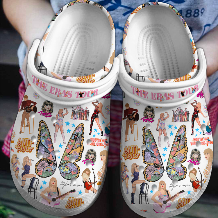 Vibrant Taylor Swift The Eras Tour Music Clogs – Colorful Design for Fans
