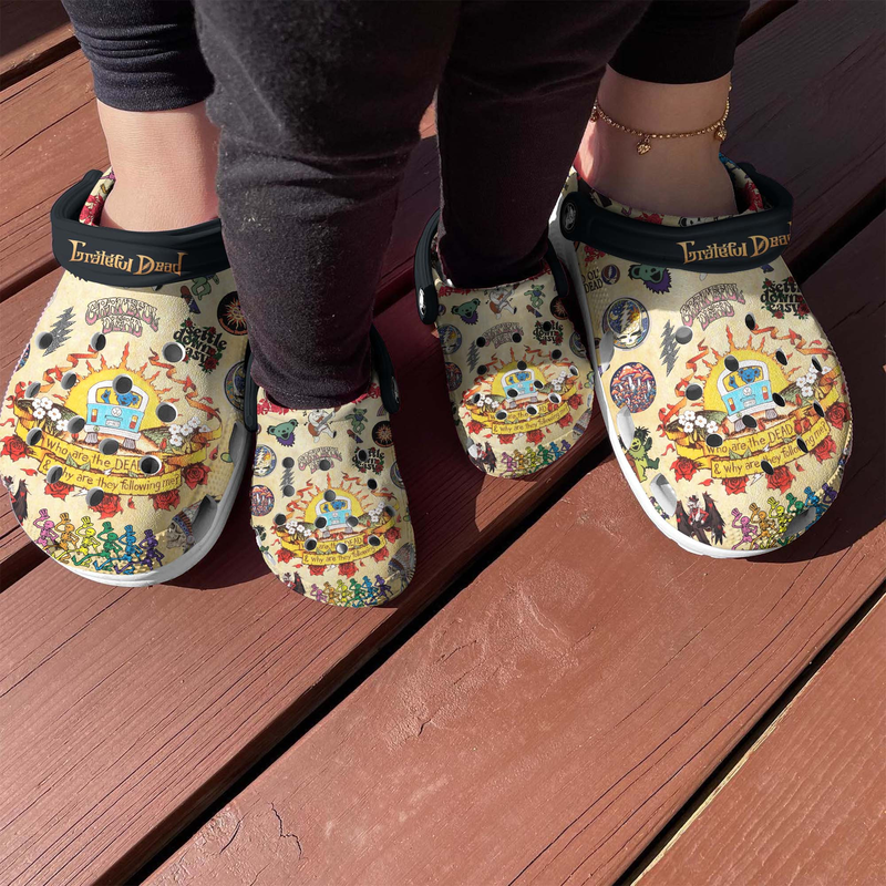 Limited Edition Grateful Dead Music Band Clogs for fans Limited Edition Grateful Dead Music Band Clogs for fans