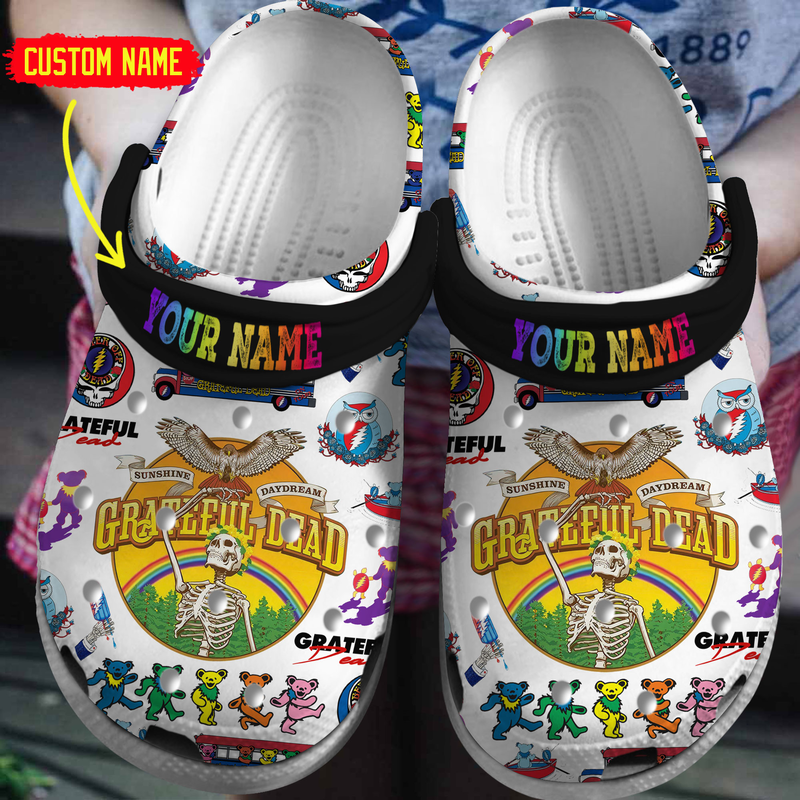 Colorful Design Grateful Dead Music Band Personalized Clogs