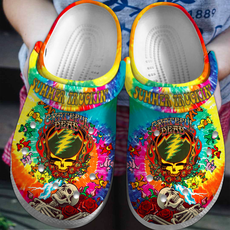 Colorful Design Grateful Dead Music Band Clogs For fans