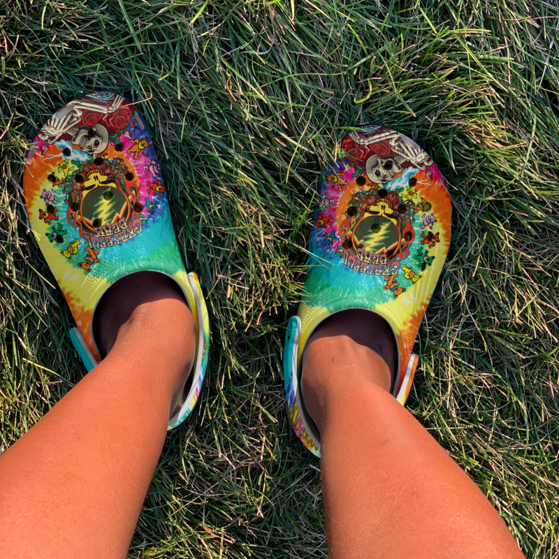 Colorful Design Grateful Dead Music Band Clogs For fans