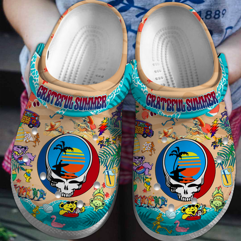 Lightweight Grateful Dead Clogs For Kids & Adults