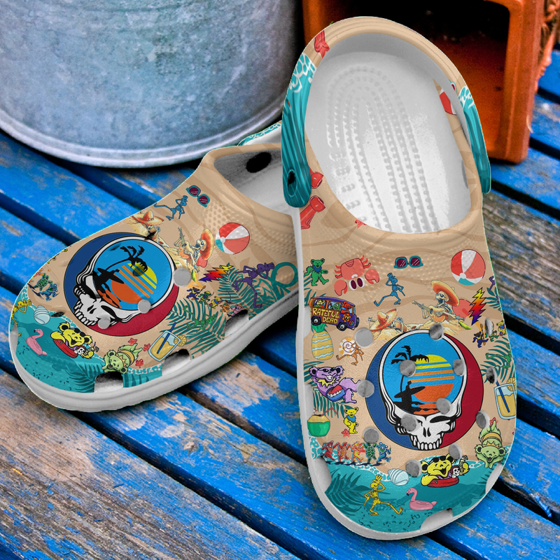 Lightweight Grateful Dead Clogs For Kids & Adults