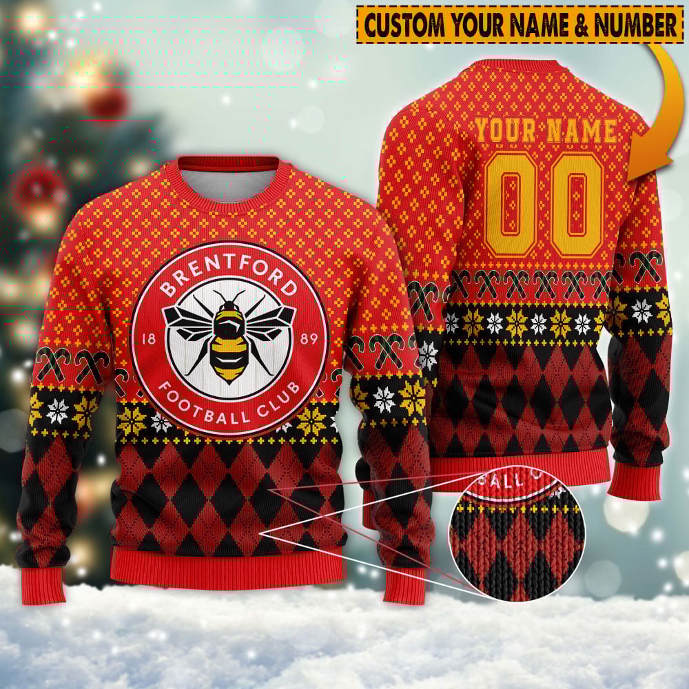 Personalized Brentford 3D Ugly Sweater Gift – Gift for Men Women Christmas Day