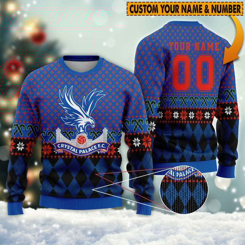 Personalized Crystal Palace 3D Ugly Sweater  – Gift for Women –  – Gift for Women for Men Women Christmas Day