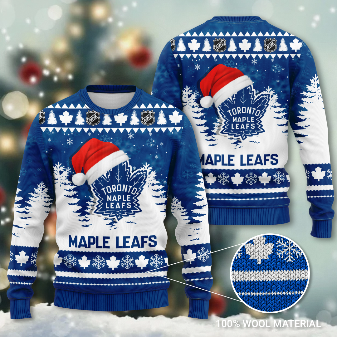 Toronto Maple Leafs 3D Ugly Sweater  – Gift for Women –  – Gift for Women for Men Women Christmas Day