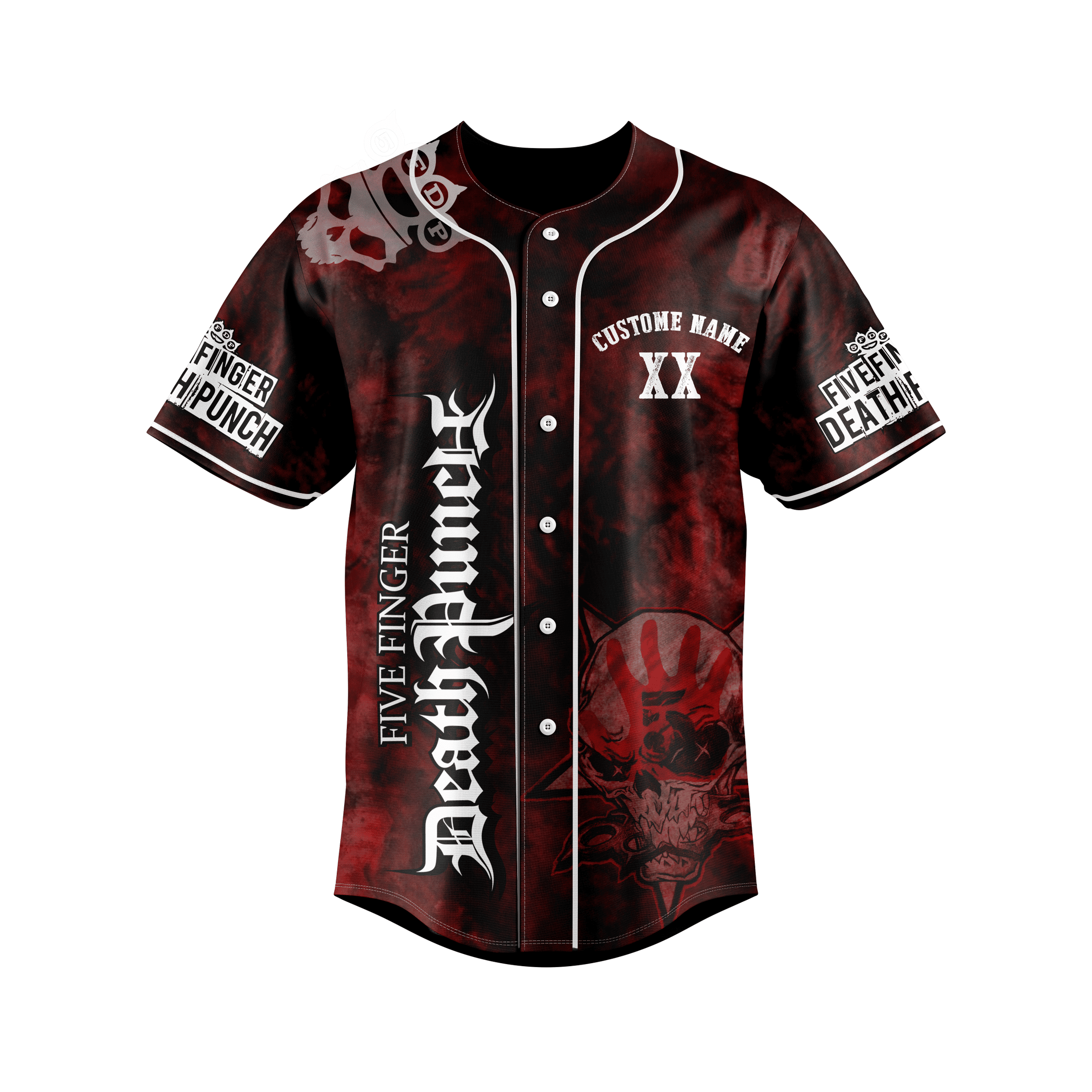 Five Finger Death Punch Baseball Jersey For Men Women And Kids Gift Five Finger Death Punch Baseball Jersey For Men Women And Kids Gift