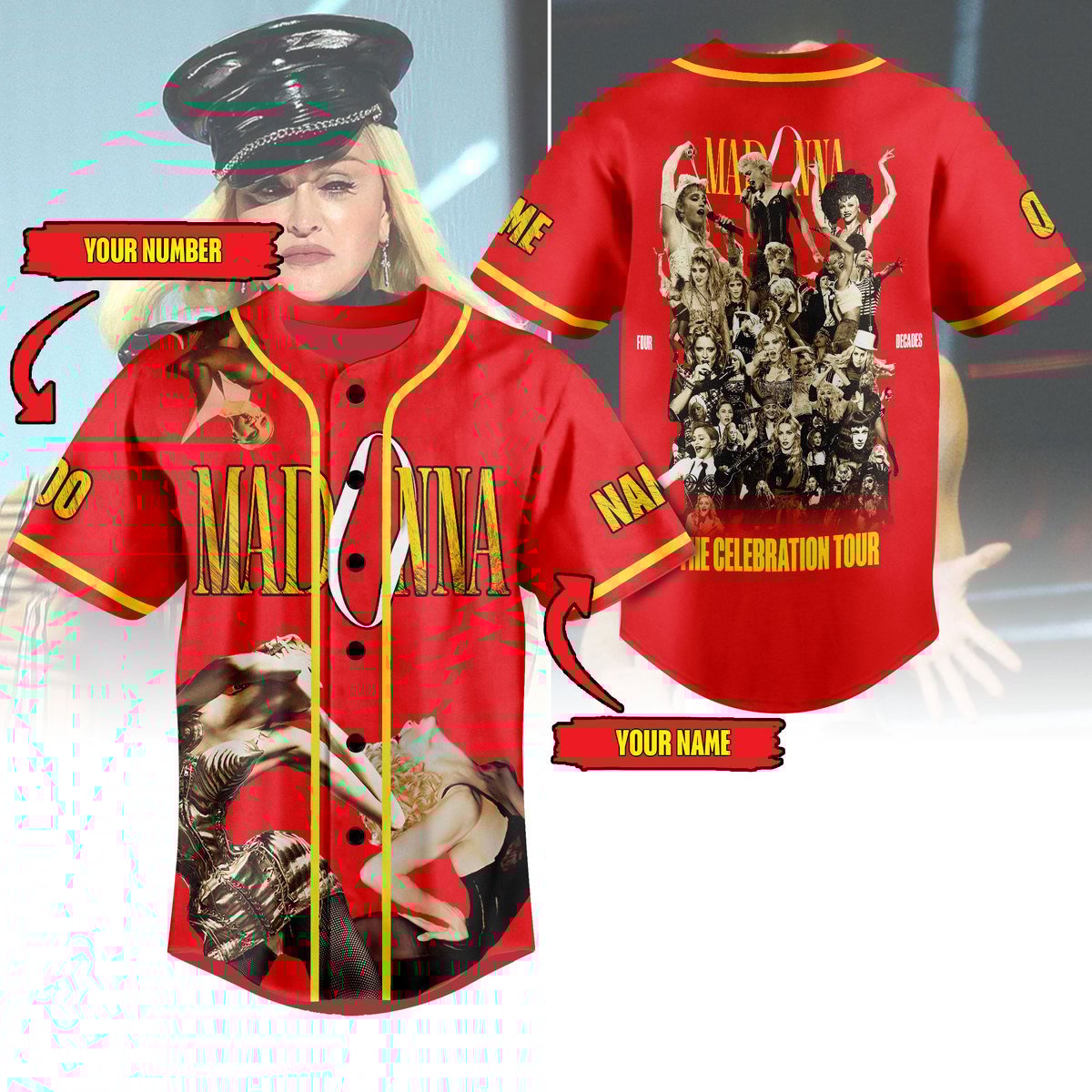 Madonna Baseball Jersey For Men Women And Kids Gift Madonna Baseball Jersey For Men Women And Kids Gift