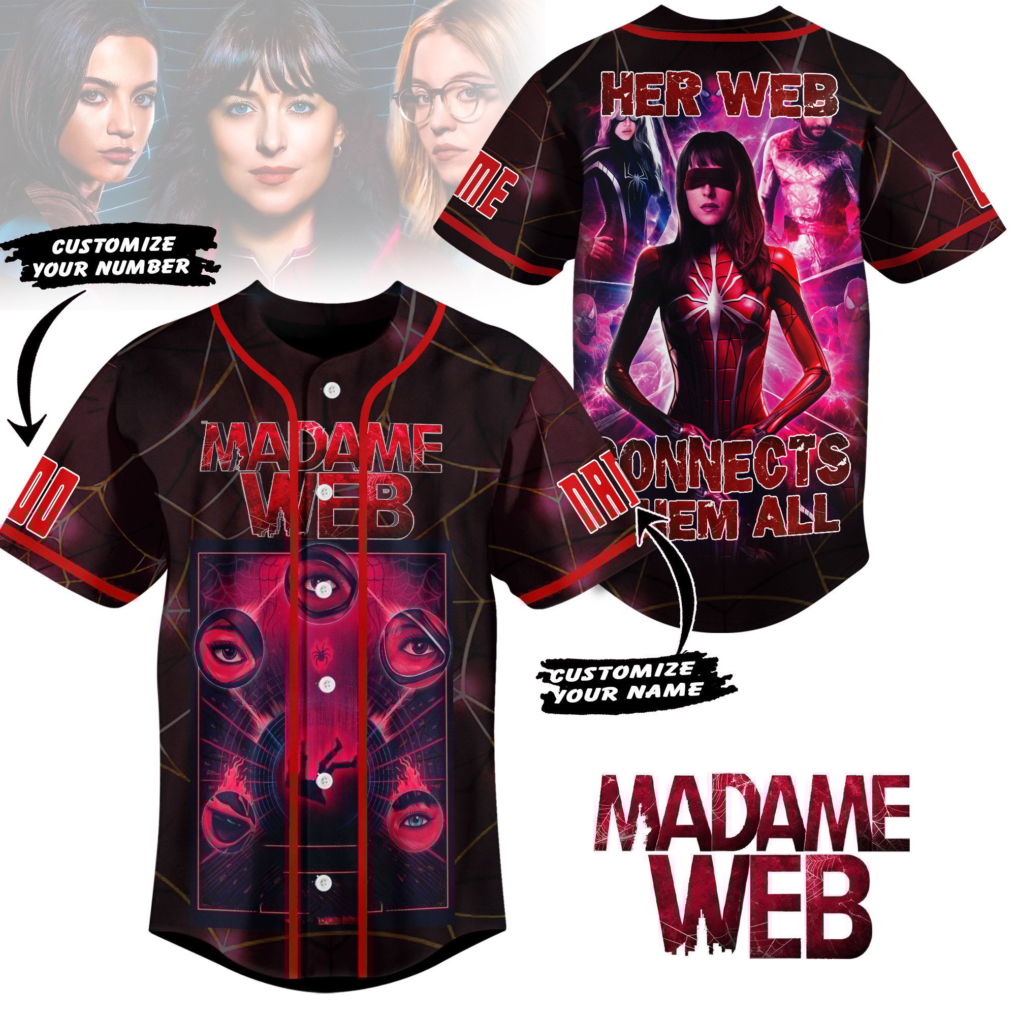 Madame Web Baseball Jersey For Men Women And Kids Gift