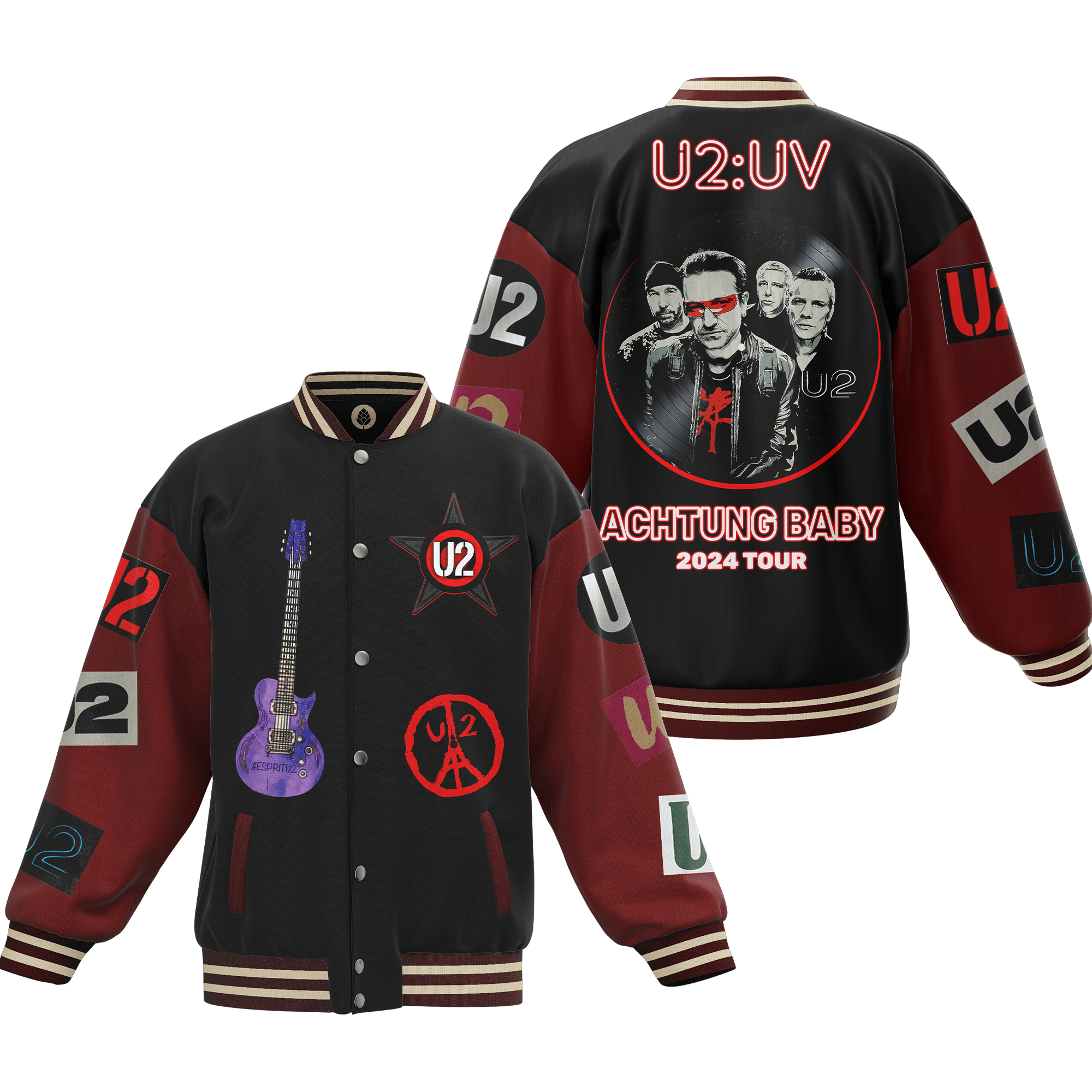 U UV Achtung Baby New Premium Baseball Jacket Gift For Fan 7746