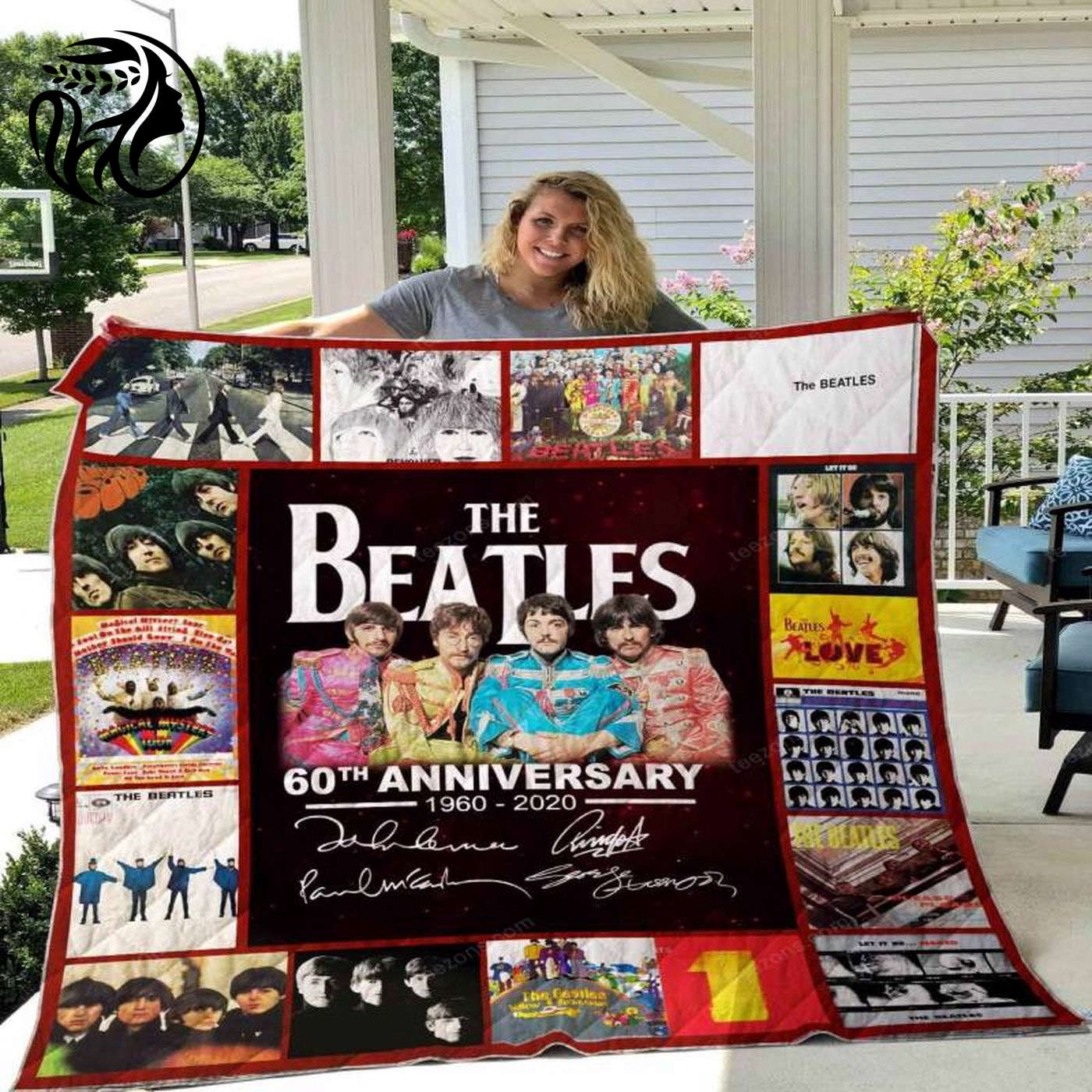 Iconic 60 Years of the Beatles Blanket Quilt – TH0507: Celebrate the Legendary Band s Legacy with this Cozy Throw!