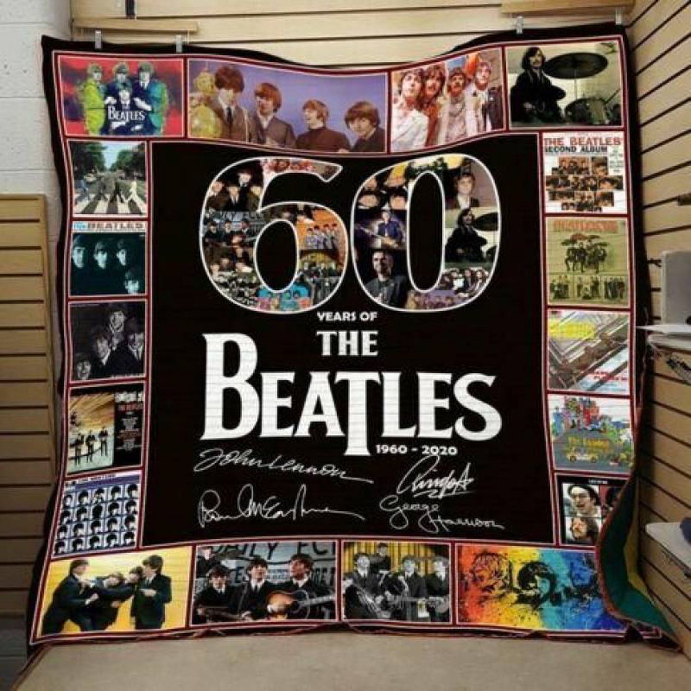 Beatles 60th Anniversary Thank You Quilt Blanket – Cherish the Memories!