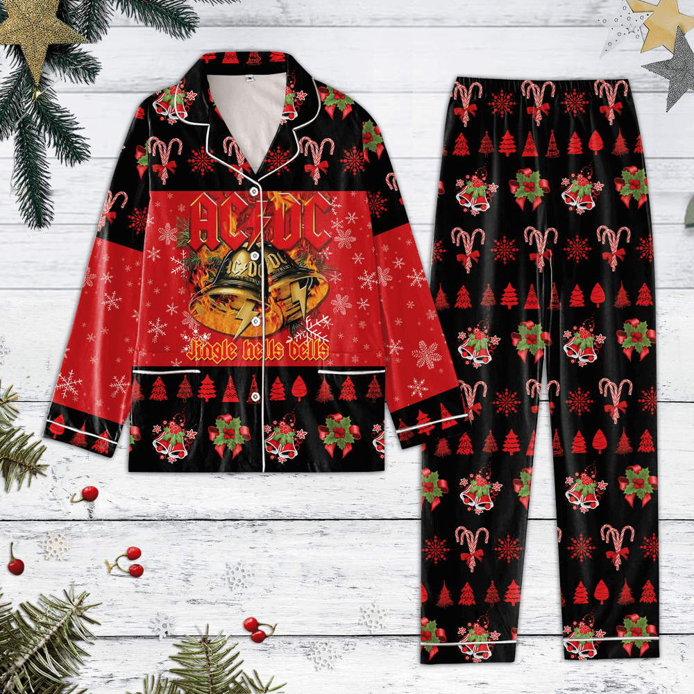 AC/DC Button Down Pajamas Set –  ANHNV 3013