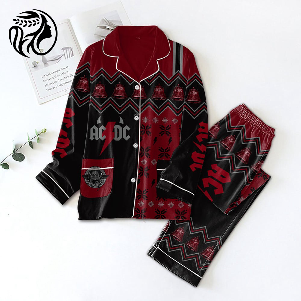 AC/DC Button Down Pajamas Set –  ANHNV 3039
