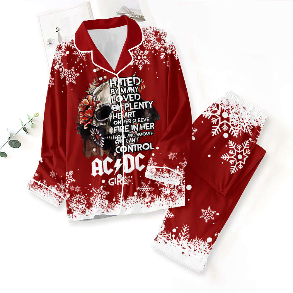 AC/DC Button Down Pajamas Set –  ANHNV 3040